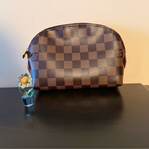 NEW Small Brown Travel Cosmetic Bag